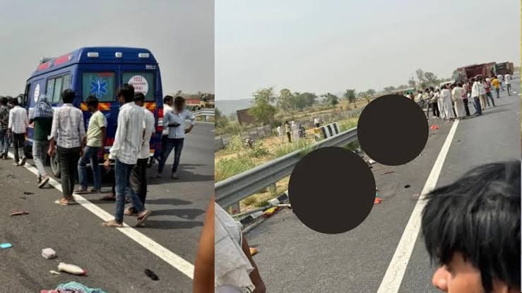 एक्सप्रेसवे पर बस-ट्रक की भीषण भिड़ंत, आग में जिंदा जले यात्री; 8 की मौत, 22 घायल