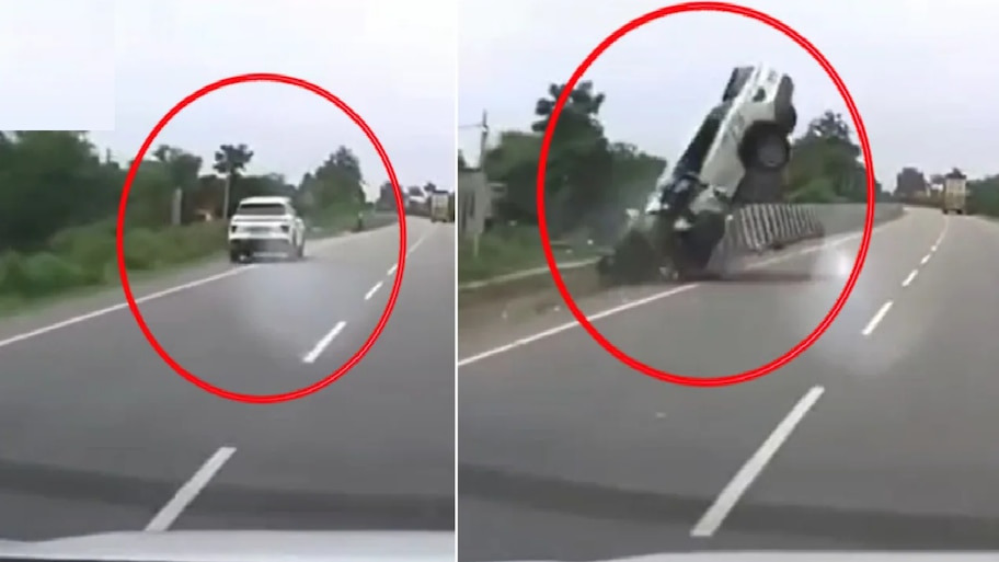 10 फीट हवा में उड़ी कार और पलक झपकते ही थम गई सांसें: अतीक अहमद के बेटे अबान की कार दुर्घटना का दिल दहला देने वाला CCTV वीडियो वायरल