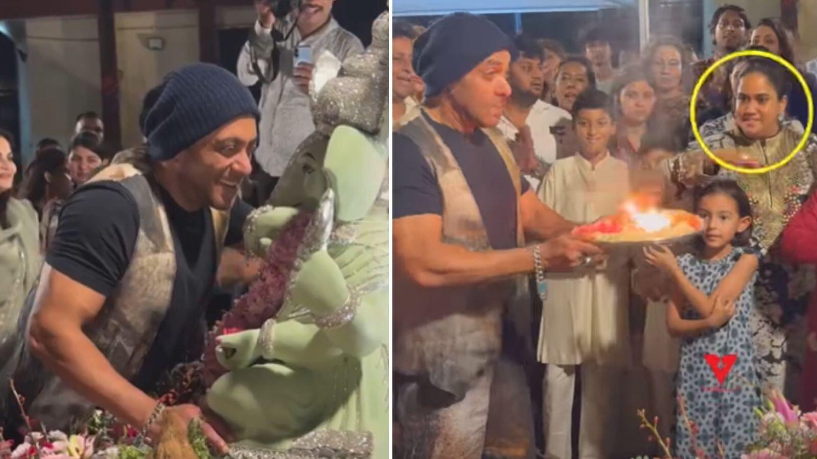 सलमान खान ने गणपति विसर्जन के दौरान की उलटी दिशा में आरती, बहन के टोकते ही तुरंत किया सही