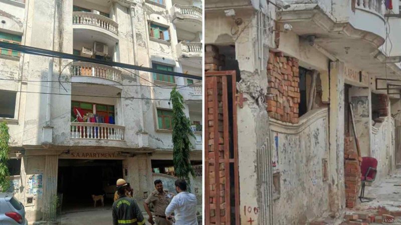 लखनऊ में बड़ा हादसा टला: एसए अपार्टमेंट के पिलर धंसने से टेढ़ी हुई बहुमंजिला बिल्डिंग