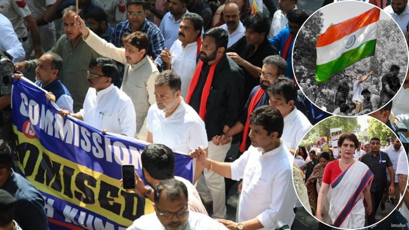 EC मुख्यालय की ओर बढ़े INDIA गठबंधन के सांसदों को पुलिस ने रोका, धरने के बाद कई नेता हिरासत में
