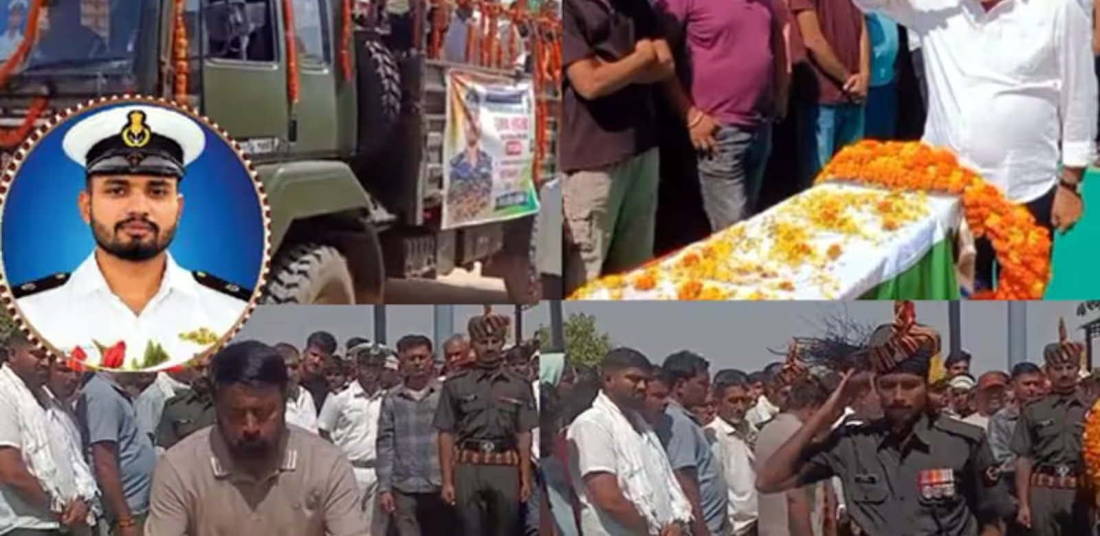 स्कूली बच्चों के हाथों में तिरंगा और नम आंखें, झुंझुनूं के लाल रमन लांबा की अंतिम विदाई