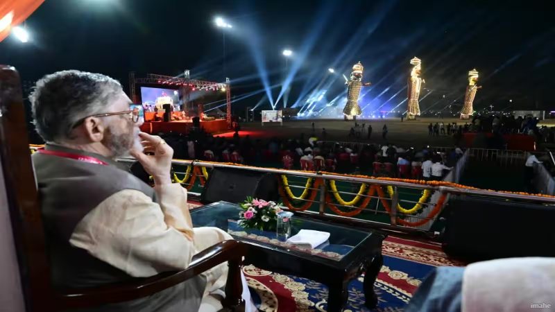 रांची के ऐतिहासिक मोरहाबादी मैदान में भव्य रावण दहन: राज्यपाल ने रावण